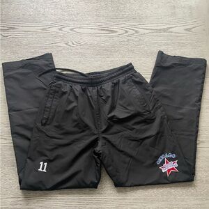 Black Athletic Shorts with Embroidered Logo